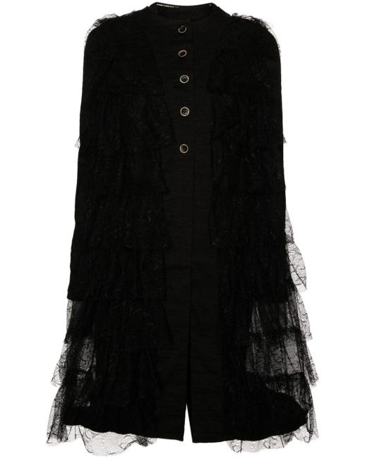 Cappotto monopetto Coda di Uma Wang in Black