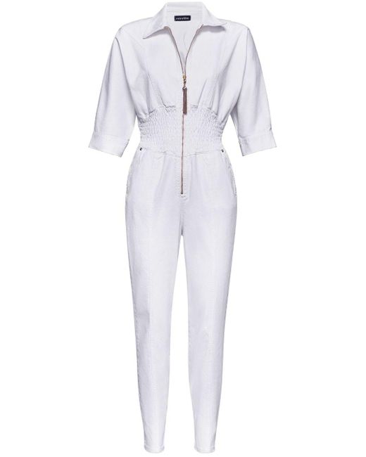 retroféte White Ellis Cotton-blend Jumpsuit