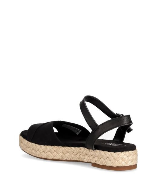 TOMS Black Abby Buckle-Fastening Sandals