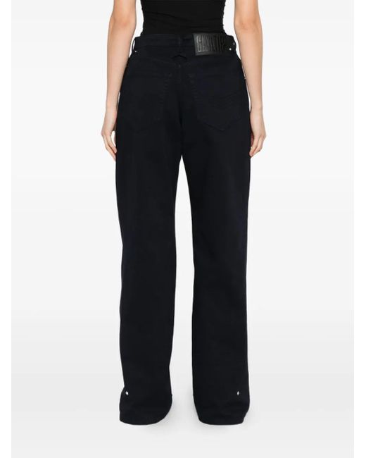 Jean Paul Gaultier Blue Panelled Button-Fastening Jeans