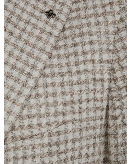 Tagliatore Gray Checked Blazer for men