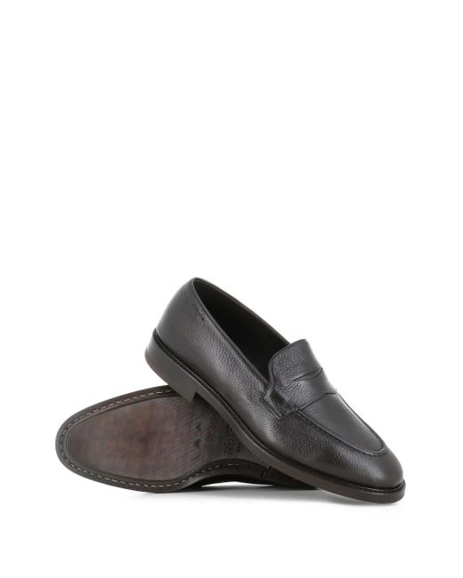 Alexander Hotto Penny-Loafer aus strukturiertem Leder in Gray für Herren