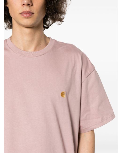 Carhartt Chase T-Shirt aus Baumwolle in Pink für Herren