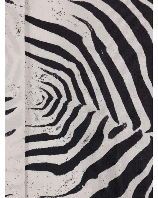 T-Shirt À Imprimé Zébré Roberto Cavalli en coloris Gray