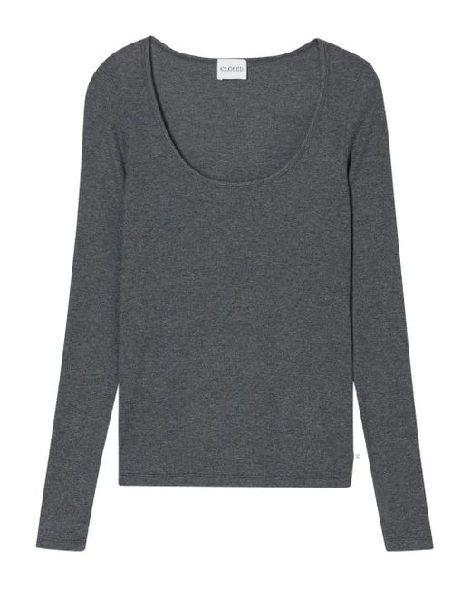 Closed Gray Long Sleeve Top