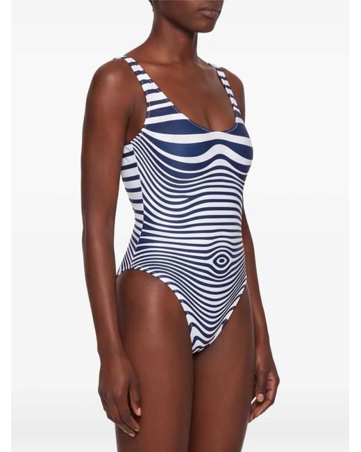 Jean Paul Gaultier Blue Printed Swimsuit