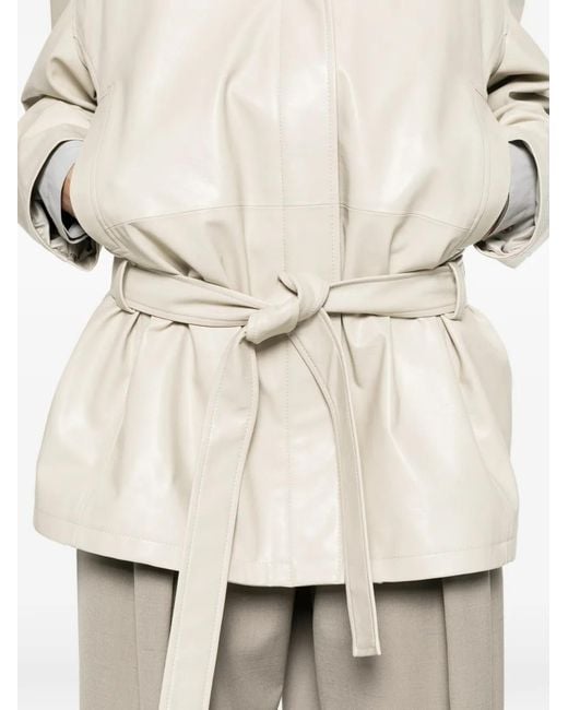 Low Classic White Belted Jacket