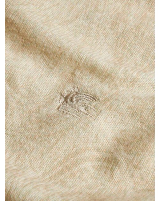 Etro White Wool Sweater With Paisley Print for men