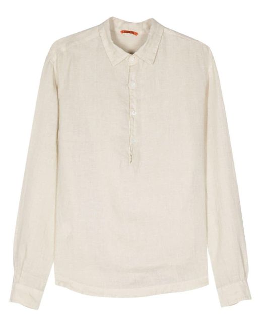 Barena White Long-sleeves Linen Shirt for men