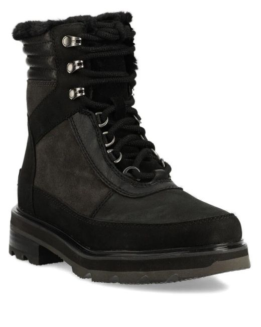 Botas con ribete de cordones Sorel de color Black