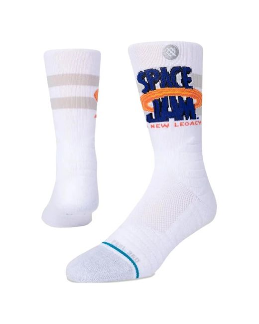 Stance White Sports Crew Socks for men
