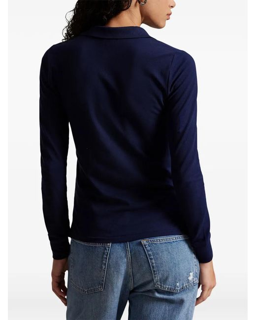 Polo Ralph Lauren Blue Long-Sleeved Polo Shirt
