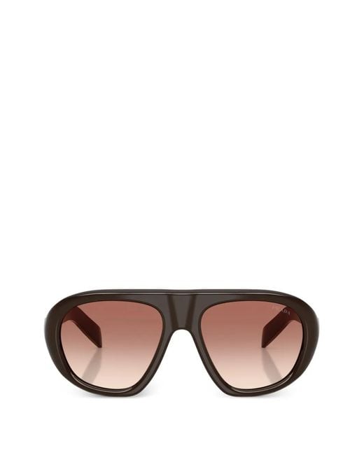 Prada Pink Logo-Detail Sunglasses