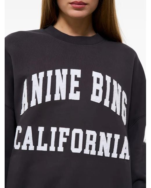 Anine Bing Gray California Crew-Neck Sweatshirt