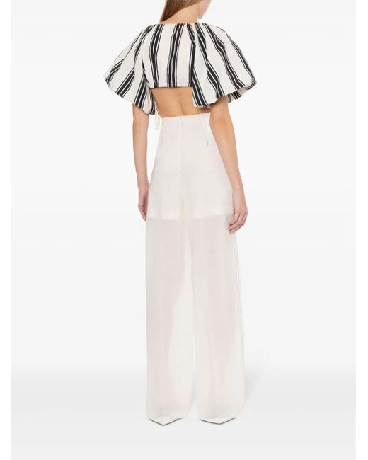Philosophy Di Lorenzo Serafini White Layered Palazzo Pants