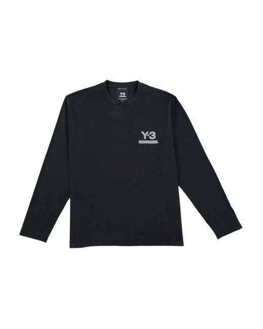 Y-3 X Neighborhood Langarmshirt mit Logo-Print in Blue für Herren
