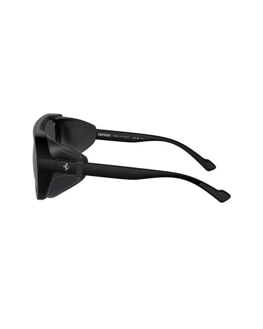 Ferrari Black Pilot-Frame Sunglasses