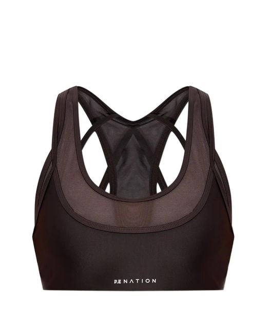 P.E Nation Black Fusion Training Bra