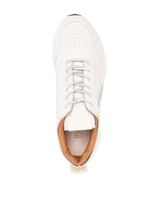 Buttero White Piping-Detail Low-Top Sneakers for men