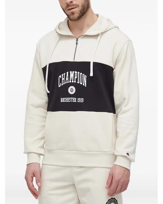 Champion Gray Block Hooded Sweatshirt for men