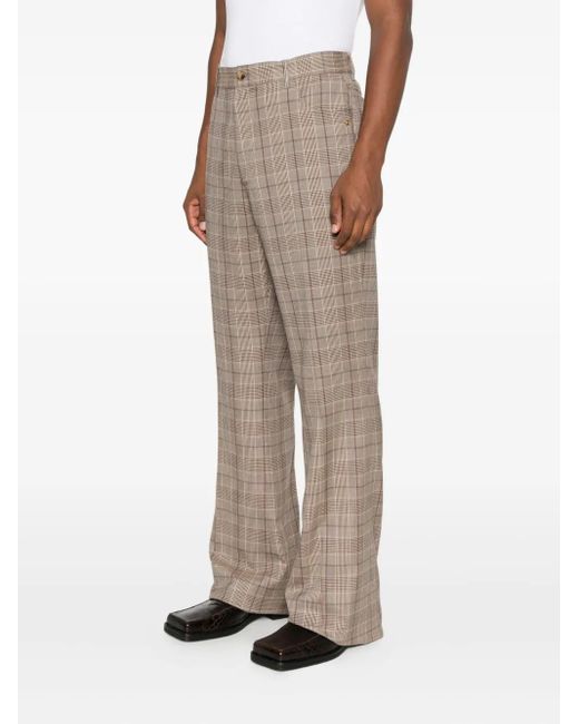 Amiri Gray Checked Trousers for men