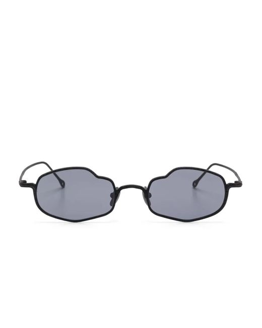 Rigards Black Geometric-Frame Sunglasses