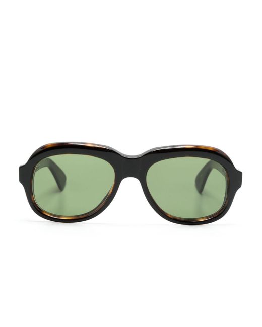 Lesca Green Jump Navigator-frame Sunglasses