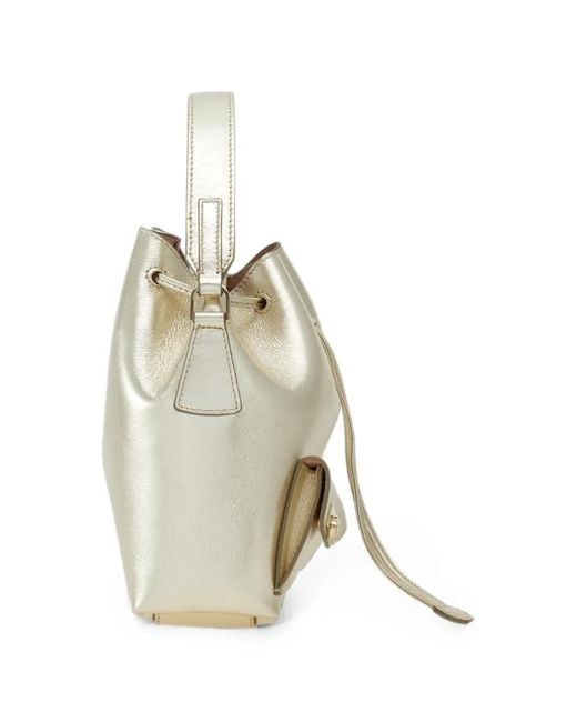 Ferragamo White Multipocket Bucket Bag