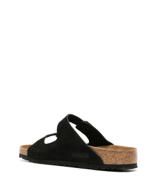 Birkenstock Black Arizona Suede Sandals for men