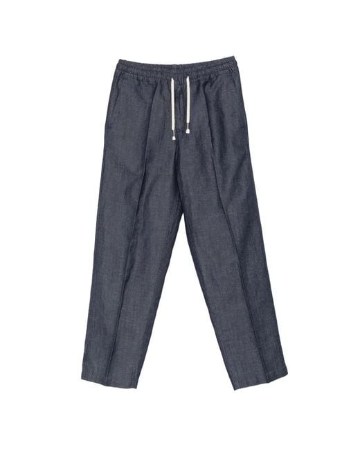 Costumein Blue Drawstring-Waist Jeans for men