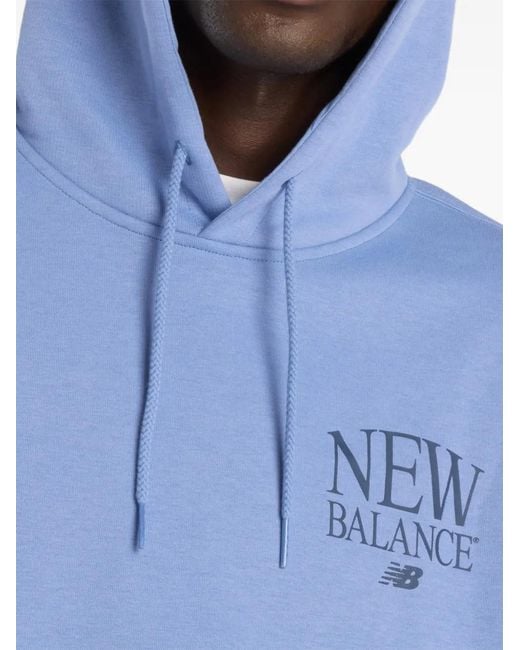 Hoodie En Polaire À Logo New Balance pour homme en coloris Blue