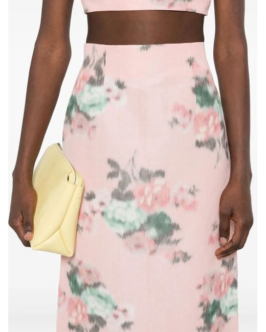 Philosophy Di Lorenzo Serafini Pink Bleistiftrock Mit Blumen-Print
