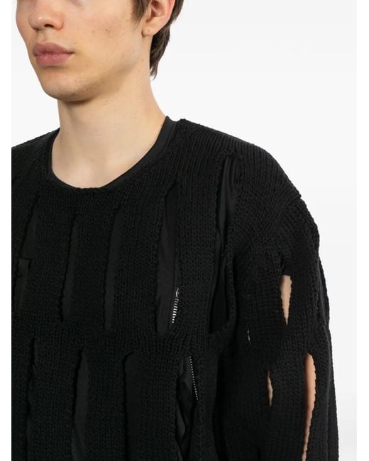 Pull À Découpes Comme des Garçons pour homme en coloris Black