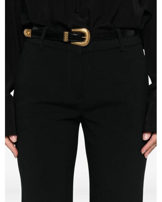 Ermanno Scervino Black Pressed-Crease Trousers