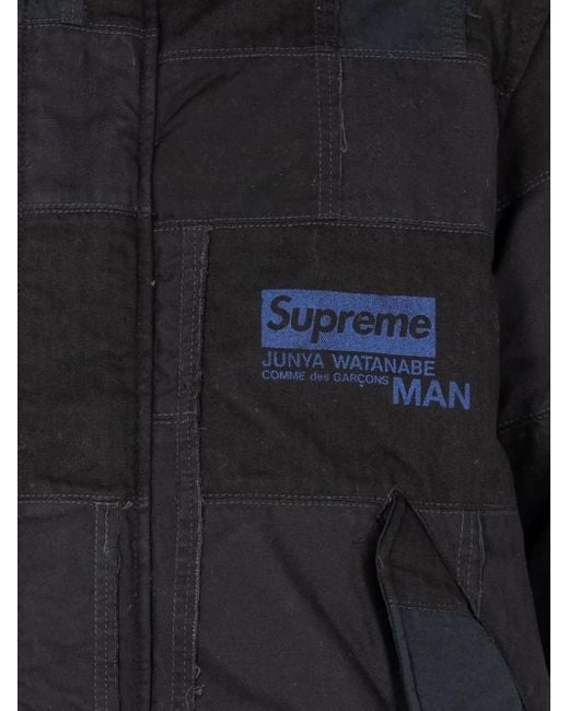 Supreme Black X Junya Watanabe "Comme Des Garcons" Patchwork Puffy Jacket
