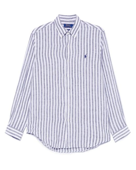 Polo Ralph Lauren Long Sleeve-Sport Shirt in Blue for Men | Lyst