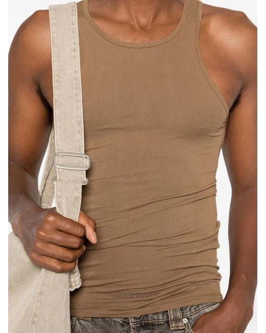 Entire studios Brown Crew-Neck Tank Top