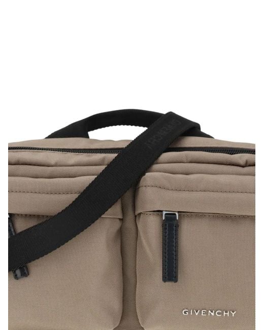 Givenchy Brown Essential U Double-Pocket Belt Bag for men