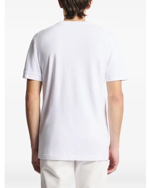 Fay White Piquet Short-Sleeves T-Shirt for men