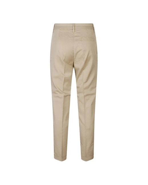 Fay Natural Cuffed Trousers
