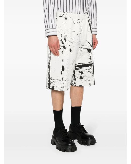 McQueen White Shorts for men