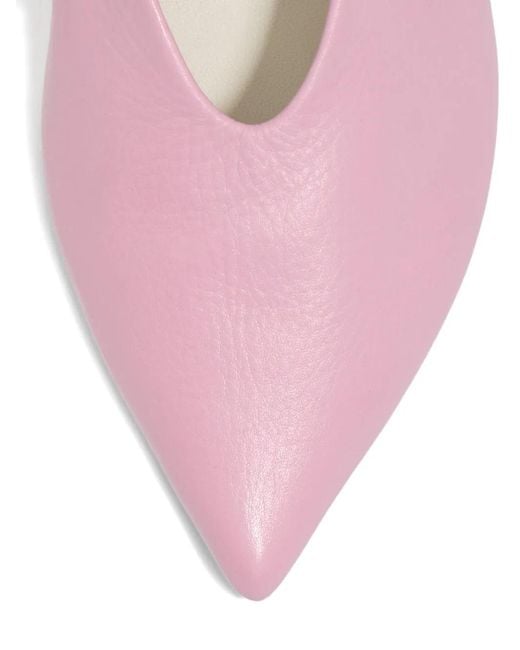 Bimba Y Lola Pink Pointed-Toe Leather Pumps