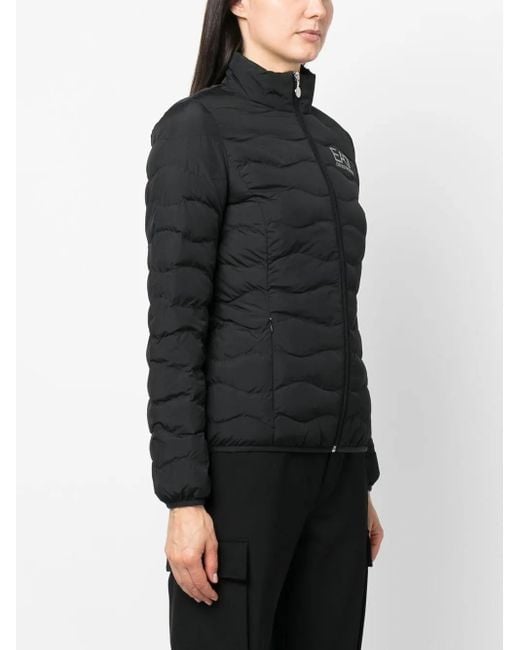 EA7 Black Logo Down Jacket