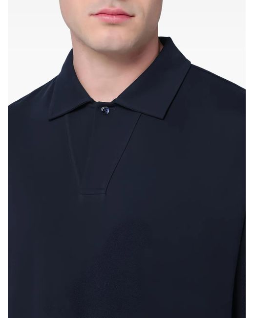 Loro Piana Black Cotton Polo Shirt for men