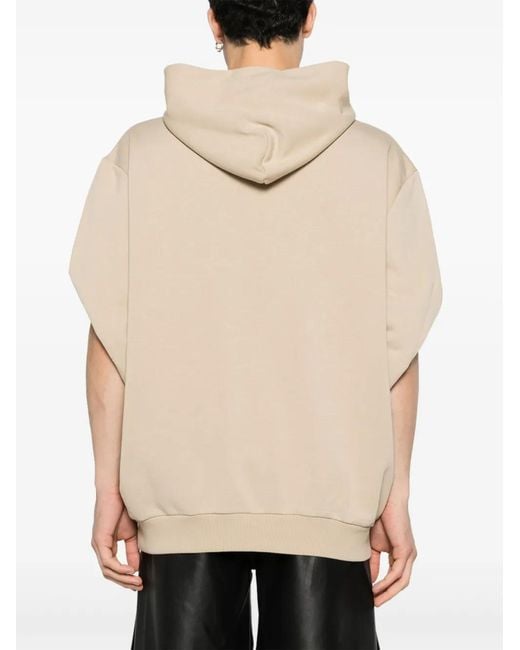 MM6 by Maison Margiela Natural Sleeveless Cotton-Blend Hoodie