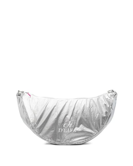 Deha White Metallic Crossbody Bag