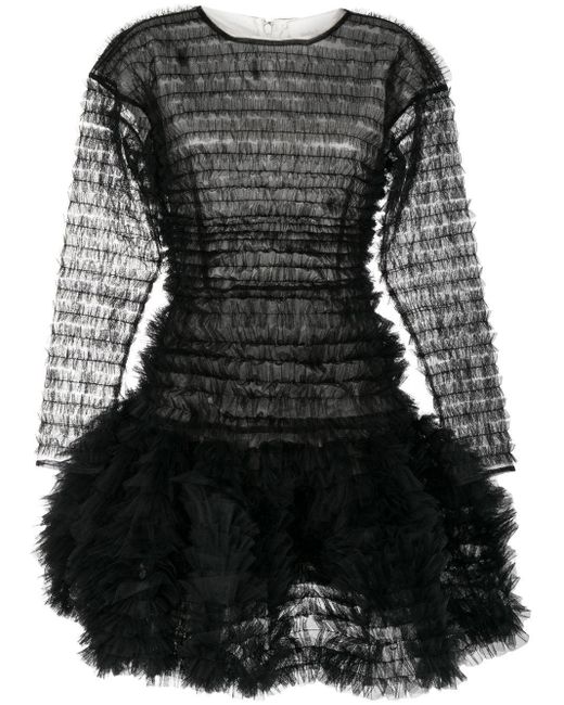 Molly Goddard Black Bianca Ruffled-tulle Dress
