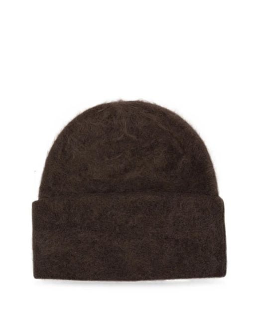 Soft Goat Brown Brushed Beanie Hat