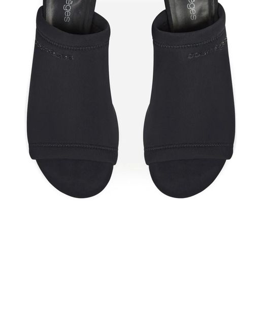Courreges Black Wet Scuba Sandals