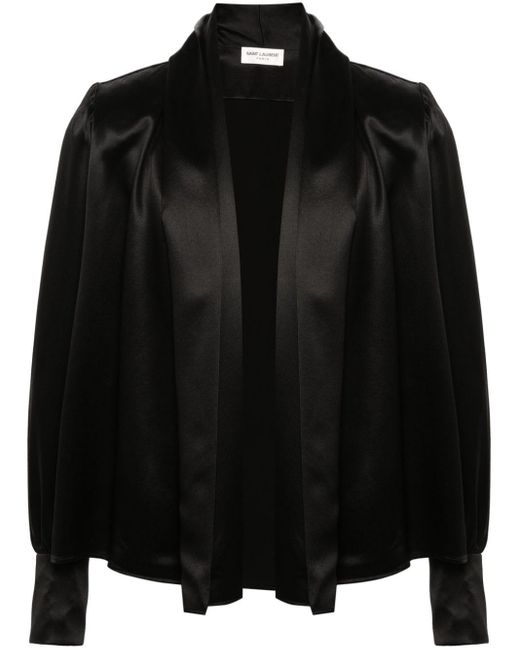 Saint Laurent Satinhemd mit Schal in Black für Herren